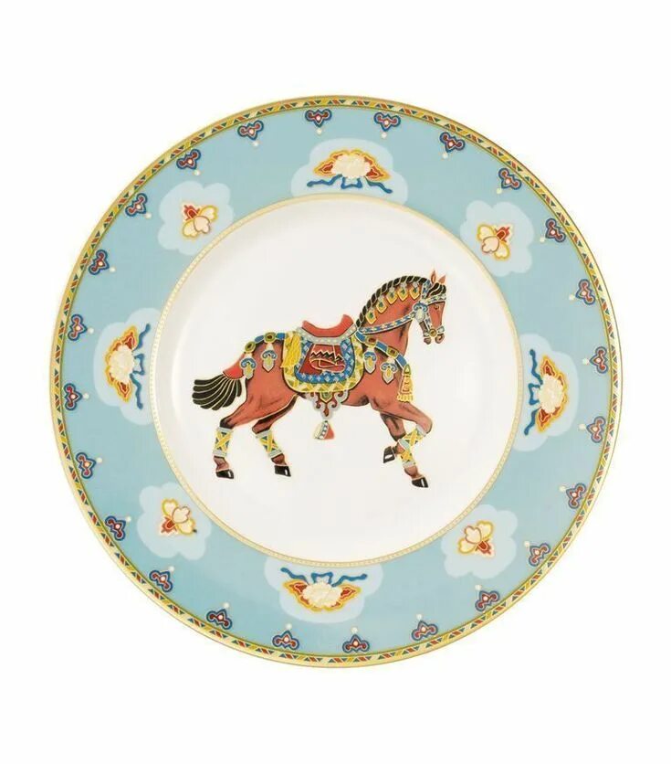 Тарелка лошадь. Samarkand Mandarin Villeroy Boch. Тарелочки с лошадями. Роспись тарелок животных. Тарелки со зверями.