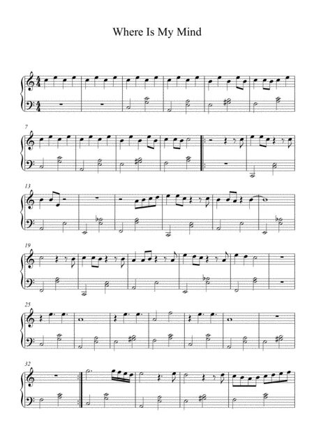 Ноты where is my Mind пианино. Pixies where is my Mind Ноты. Pixies where is my Mind Ноты для пианино. Pixies where is my Mind Ноты для фортепиано. Where is my mind ноты фортепиано