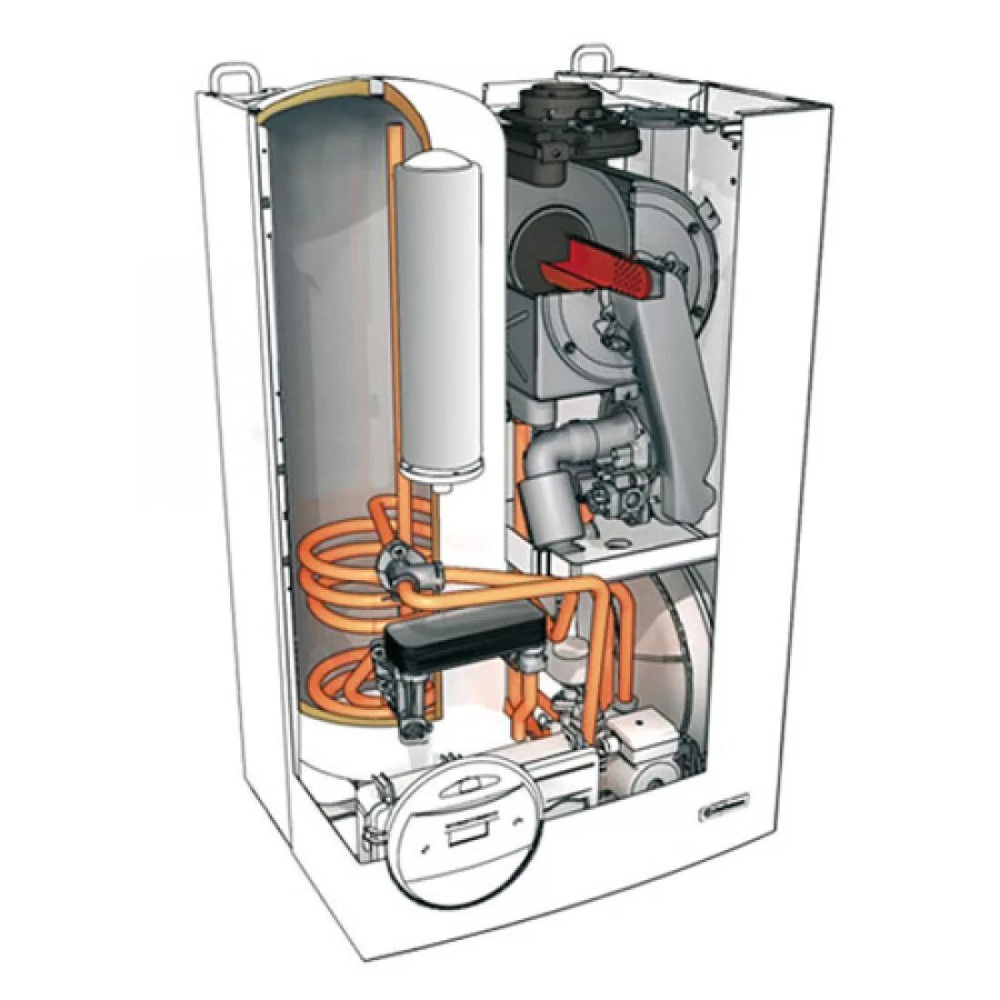 Котёл газовый напольный двухконтурный 24. Кондиционный газовый котел. Теплообменник для газового котла двухконтурный. Теплообменник котла напольного Конорд.