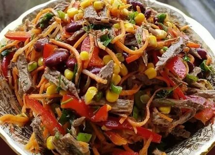 Мужской салат с говядиной