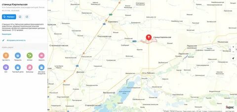 Ладожская краснодарский край карта