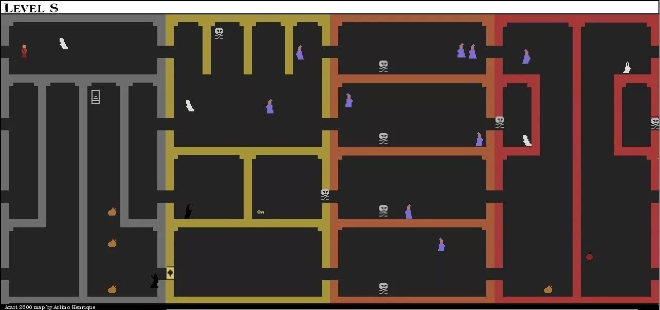 Atari 2600 схема. Dark Chambers Atari 2600. Схема клонов Atari 2600. Карта библиотека рамбиринт. Maps library