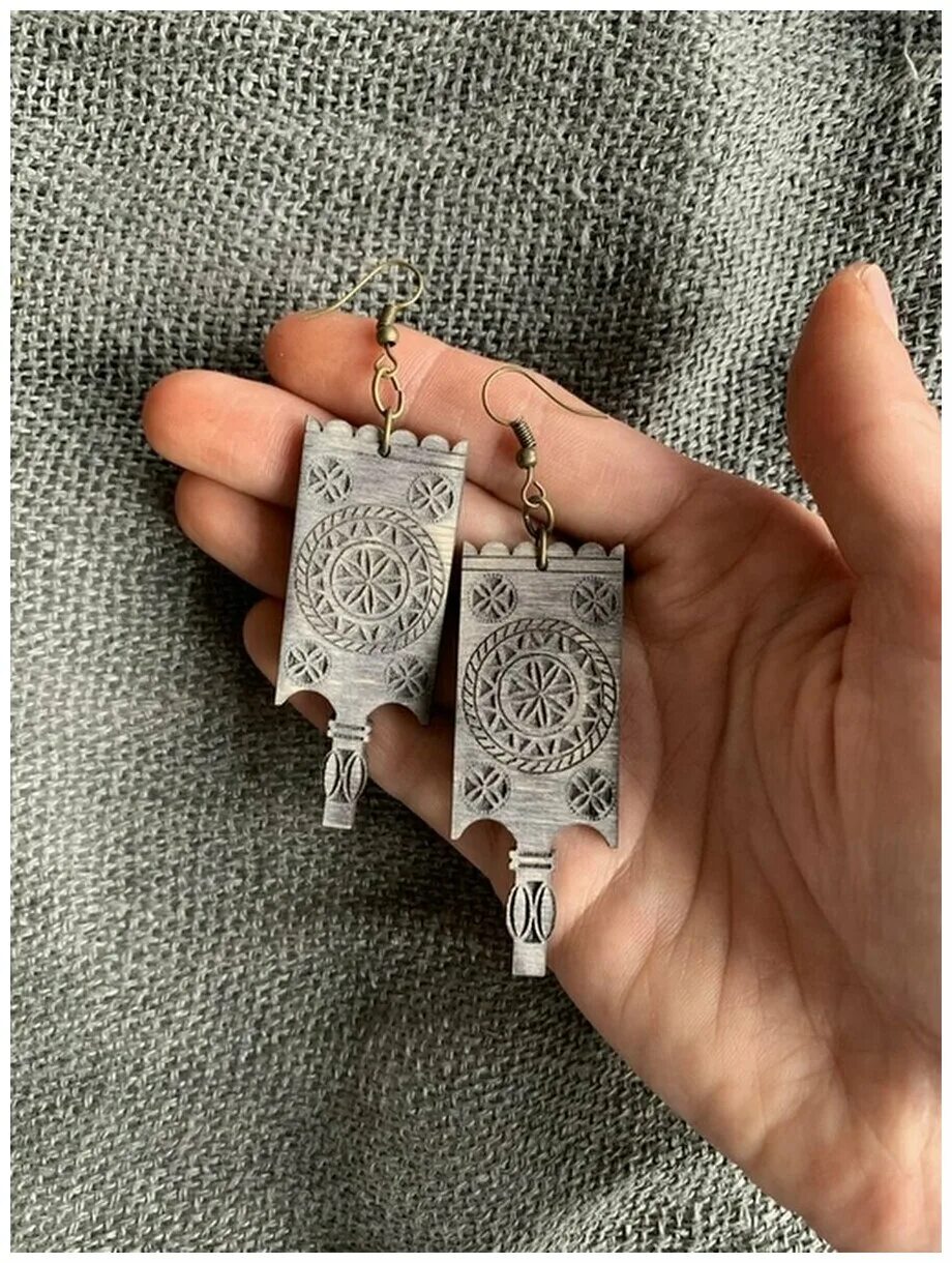 серьги прялки