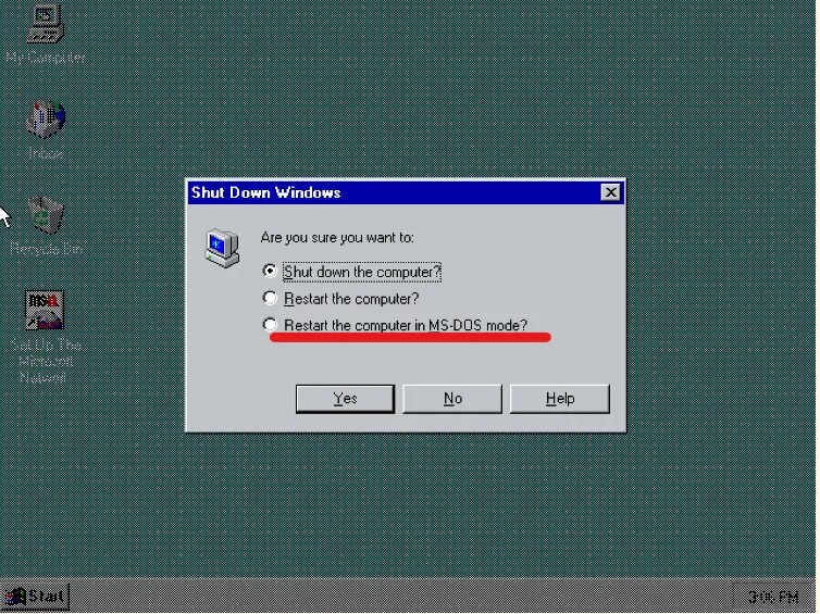Program cannot be run in dos mode