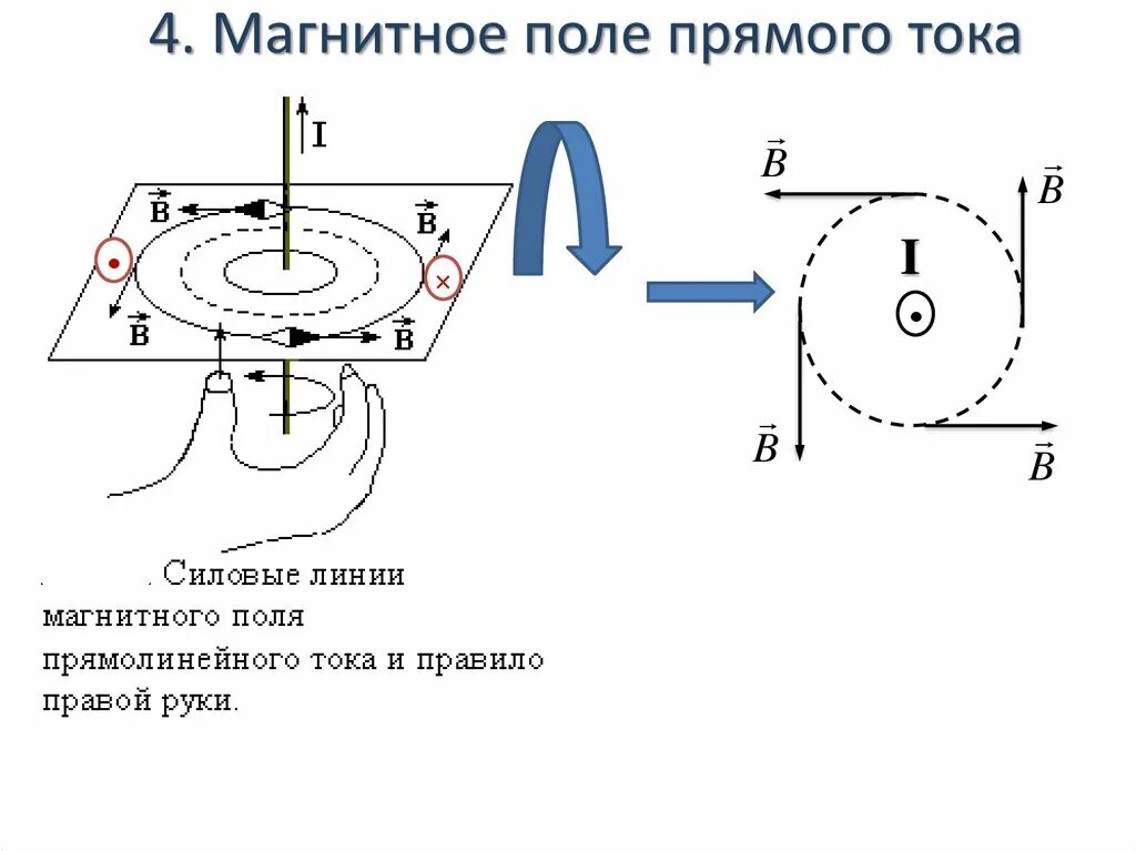 Как определить направление прямого тока. Линии магнитной индукции прямого проводника. Вектор магнитной индукции прямого проводника с током. Линии магнитной индукции прямого тока. Магнитное поле магнитное поле прямого тока магнитные.