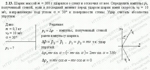 Определить изменение импульса шарика. Шарик массой ударился о стену. определить импульс полученный стеной. шарик массой 300г ударился об стену и отскочил от неё. шарик массой m 300 г ударился о стену и отскочил от нее.