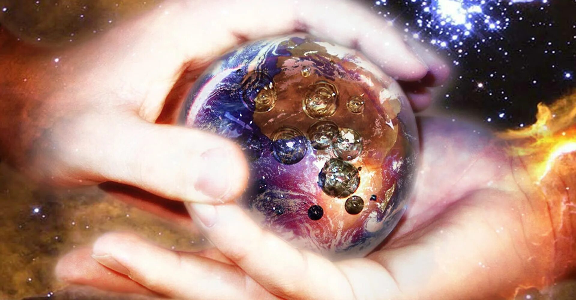 Рождение земной жизни. Человек Творец Вселенной. Вселенная в руках. Планета в руках человека. Человек и Вселенная.