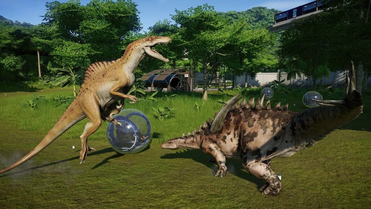 Спинораптор. Игуанодон Jurassic World Evolution. Jurassic World Evolution Pentaceratops.