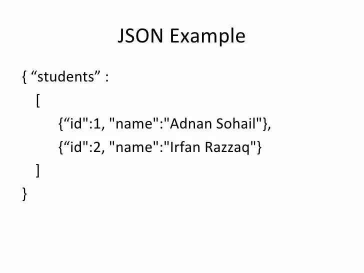 Структура json запроса. Формат данных json. Json example. Json Формат пример.