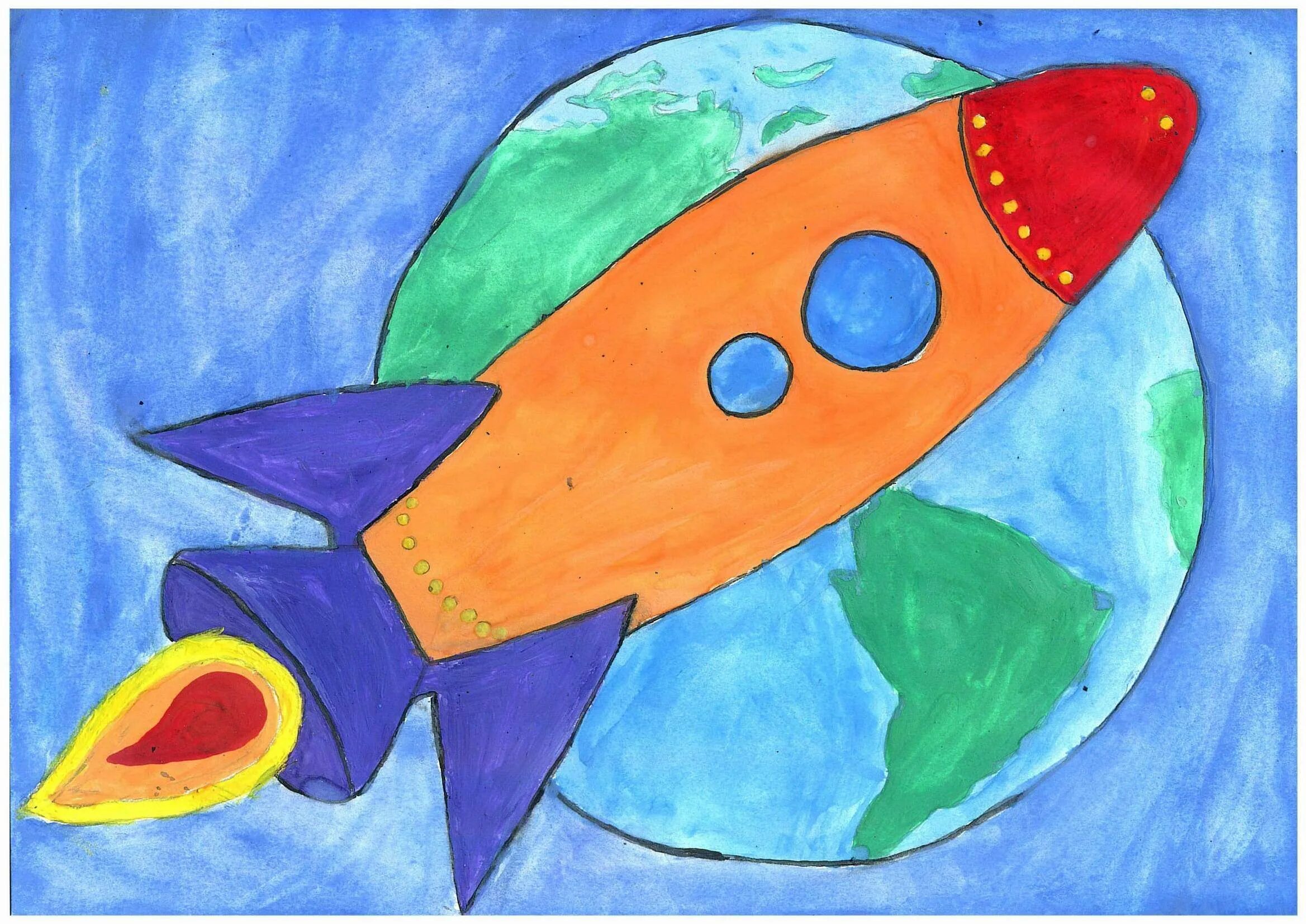 Рисунок на тему космос. Детские рисунки на тему космос. Рисунки на тему космос легкие. Рисование на тему космос легкий. Рисуем ракету с детьми