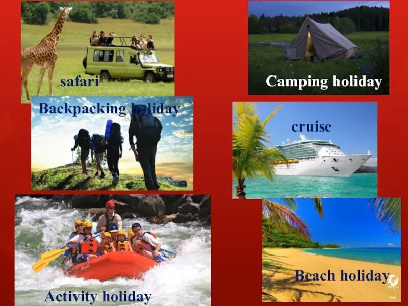 Oh holiday. Holiday activities 6 класс. Types of Holidays. Types of Holiday примеры. Types of Holidays презентация.