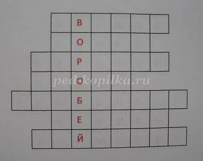 Кроссворд растрепанный воробей