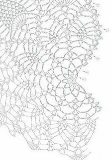 Шали крючком узором ананас