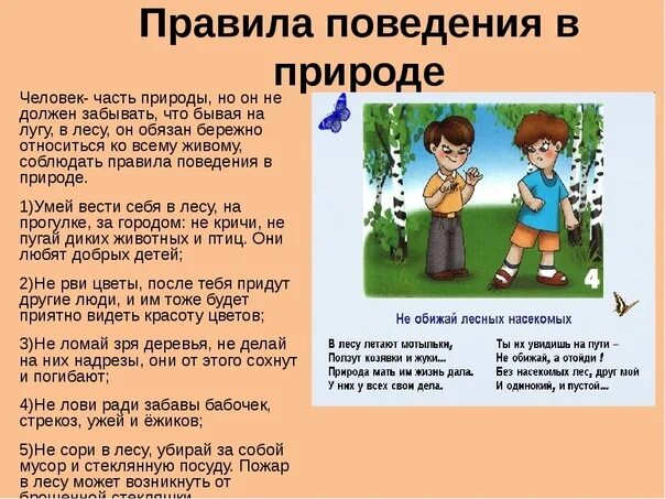 Рассказ как вести себя в лесу. Правила поведения на природе для детей. Правила поведения человека в природе. Правило поведения человека в природе. Безопасное поведение на природе.