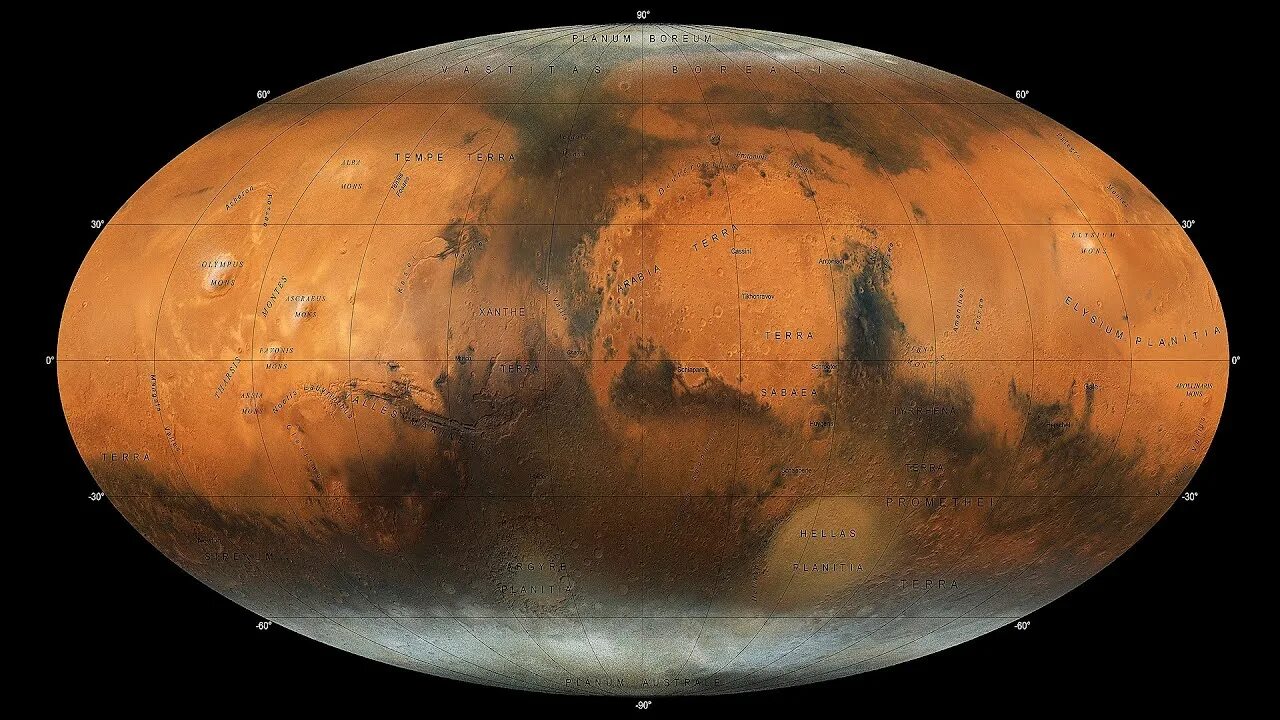 Mars map. Mars map