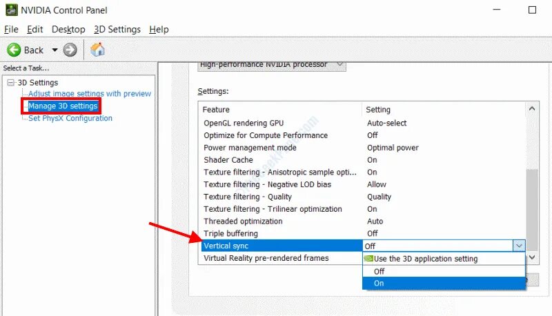 Nvidia control panel windows 10