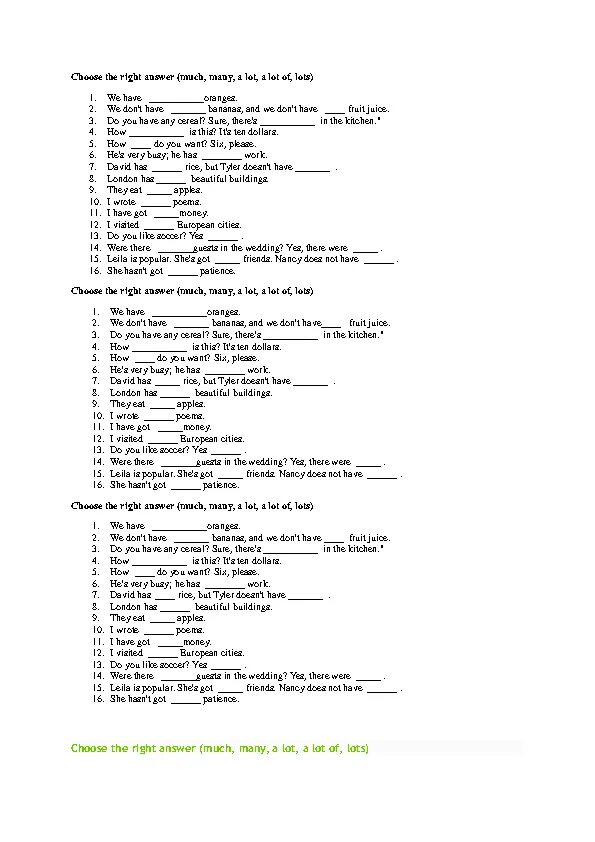 Тесты по английскому much many. Задания на much many a lot of. Much many a lot of упражнения 5 класс. Much many a lot of упражнения 4 класс. Much many a lot of упражнения 3 класс.