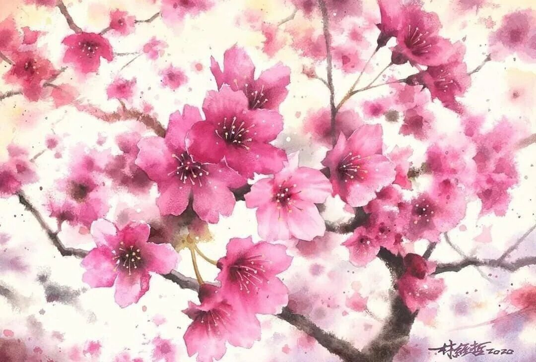 Sakura lin. Lin ching che картины.