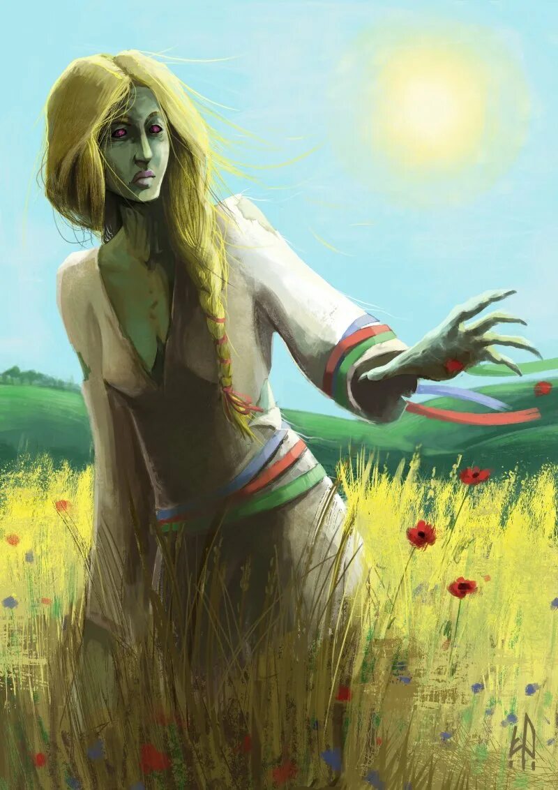 Полудница мифология. Полуденница славянская мифология. Полуденница славянская. Славянский дух полудница. Летавица славянская мифология.