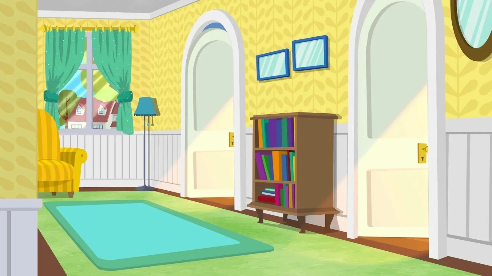 Мультяшный интерьер. Комната мульт. Комната мульт. Мультяшная комната фон. Мультяшная комната фон.