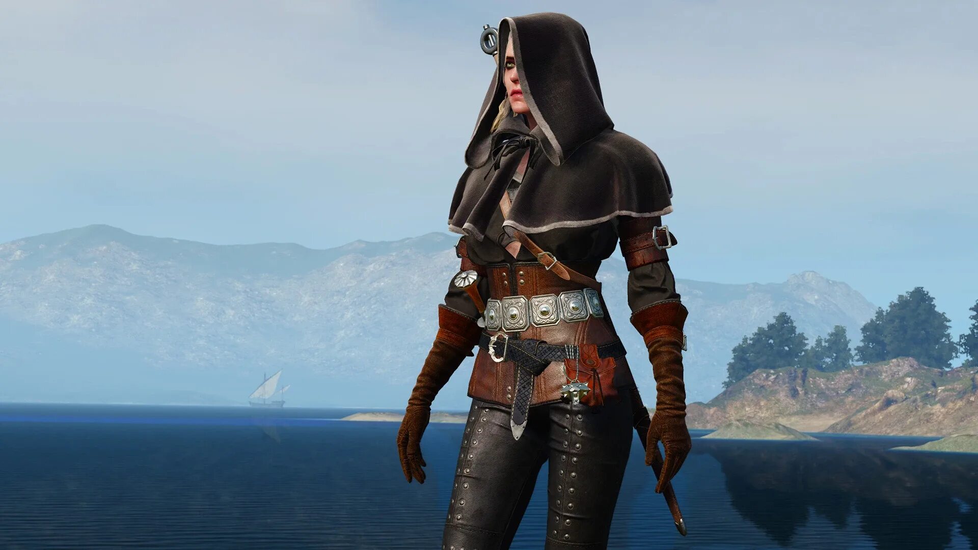Ведьмак 3 кукла. Witcher 3 ciri outfits. ведьмак одежда девушек. witcher hood. ведьмак 3 мод на шляпы.