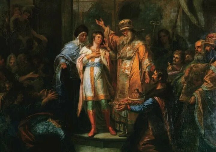 Михаил романов земский собор 1613. Угрюмов избрание михаила федоровича на царство. Венчание михаила федоровича на царство. Призвание на царство михаила федоровича романова. Царство михаила.