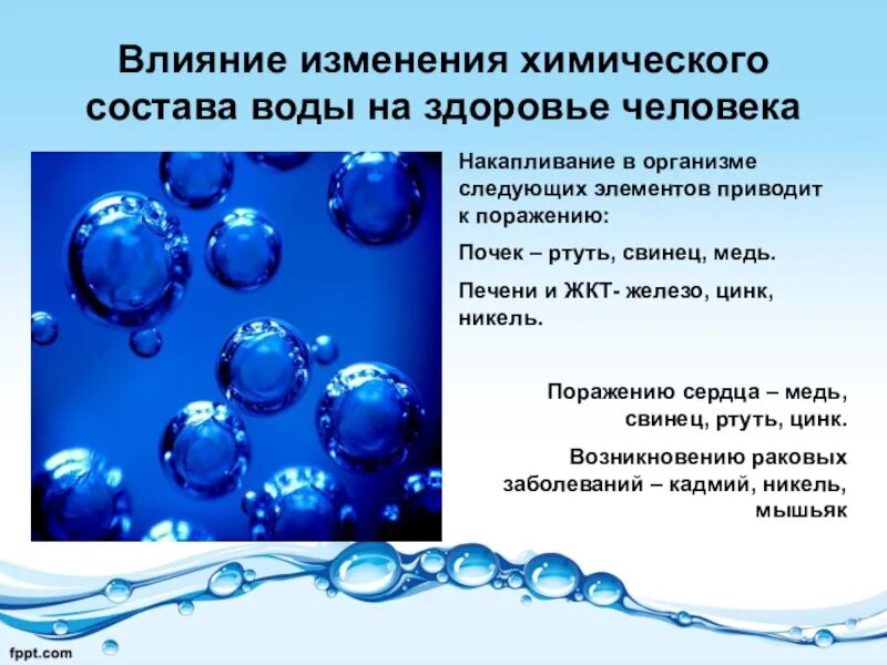 Химические вещества в питьевой воде. Влияние воды на организм человека. Состав воды. Влияние химического состава воды на человека. Влияние химического состава питьевой воды на здоровье человека.