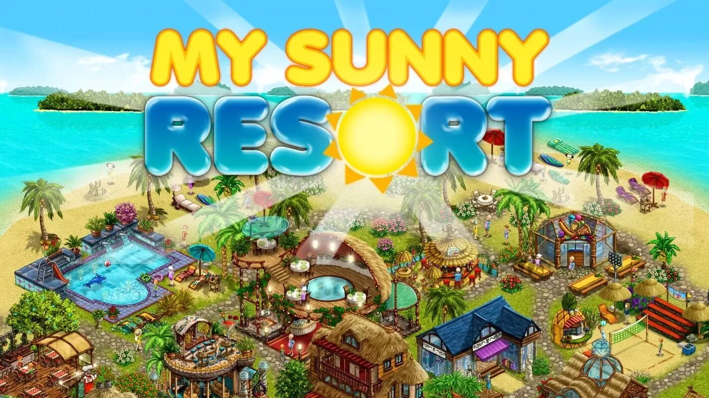Игры про курорт. My Sunny Resort. Игра строить курорт. Курортный остров игра