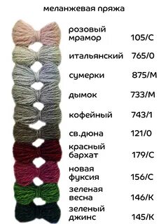 Цвета ниток