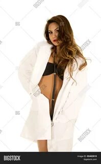 Download high-quality woman doctor sensual expression her lab coat. images