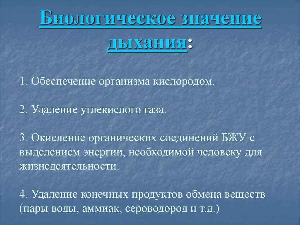 Биологический смысл процесса дыхания. Биологическое значение дыхания. Биологическое значение. Биологическое значение дыхательной системы. Биологическая роль углекислого газа.