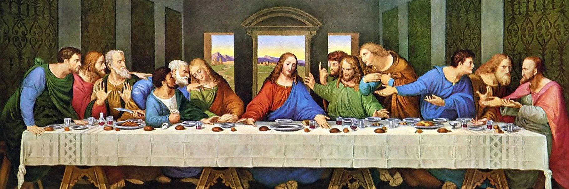 Вечеря в 2024 году. Святая вечеря Леонардо да Винчи. Святая вечеря картина Леонардо да Винчи. Священный Грааль Тайная вечеря.