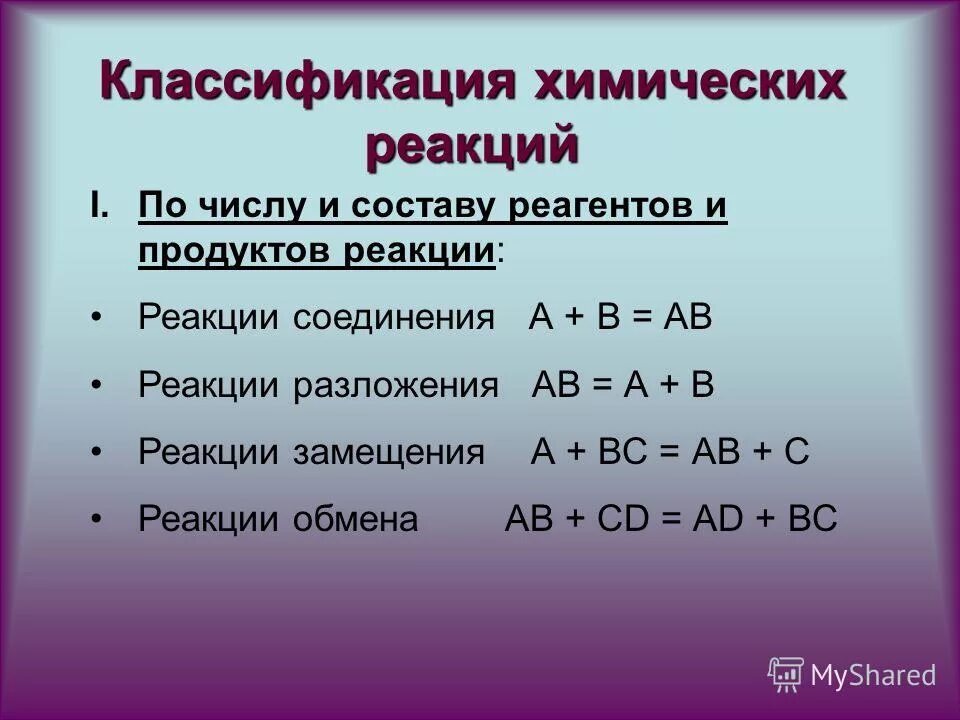 Продукты реакции таблица - 18/48