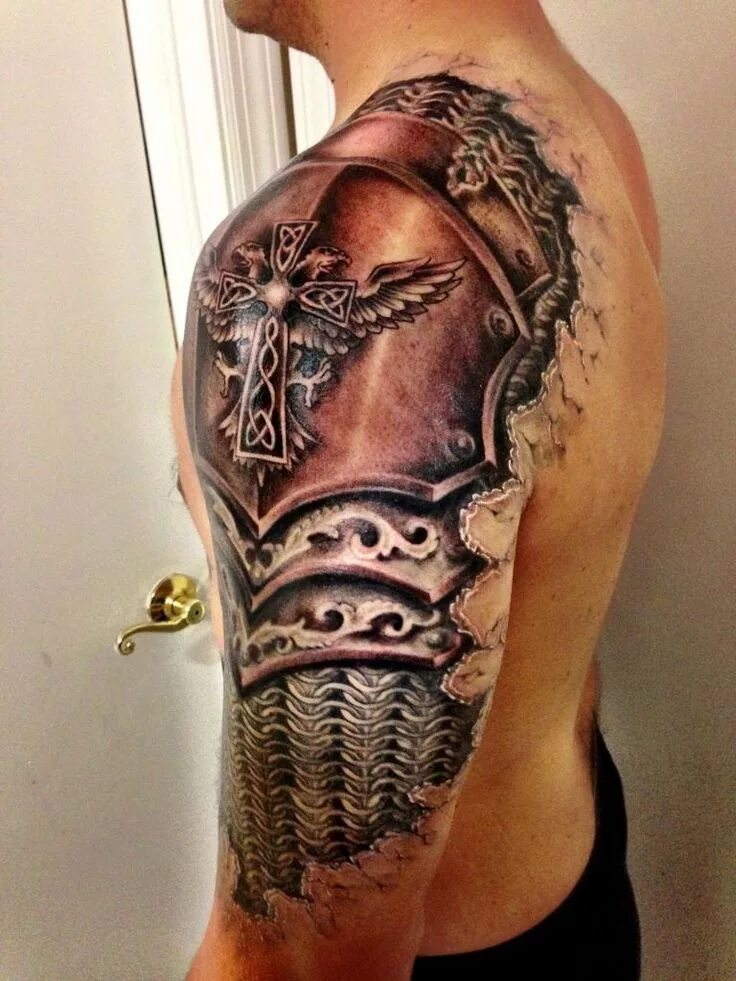 Pin on Armor sleeve tattoo Shoulder armor tattoo, Armor sleeve tattoo, Armor tat