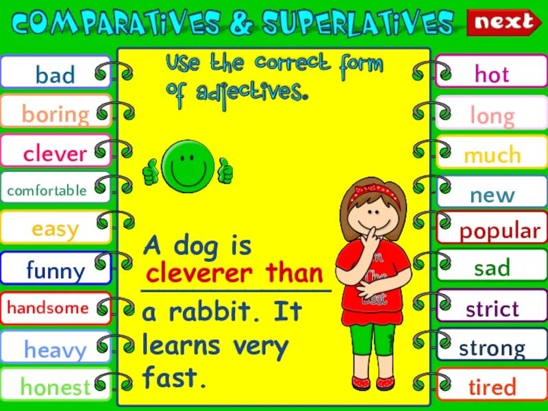 Clever comparative and superlative. Comparatives игра. Игра adjective. Comparative adjectives игра. Настольная игра Comparative and Superlative.