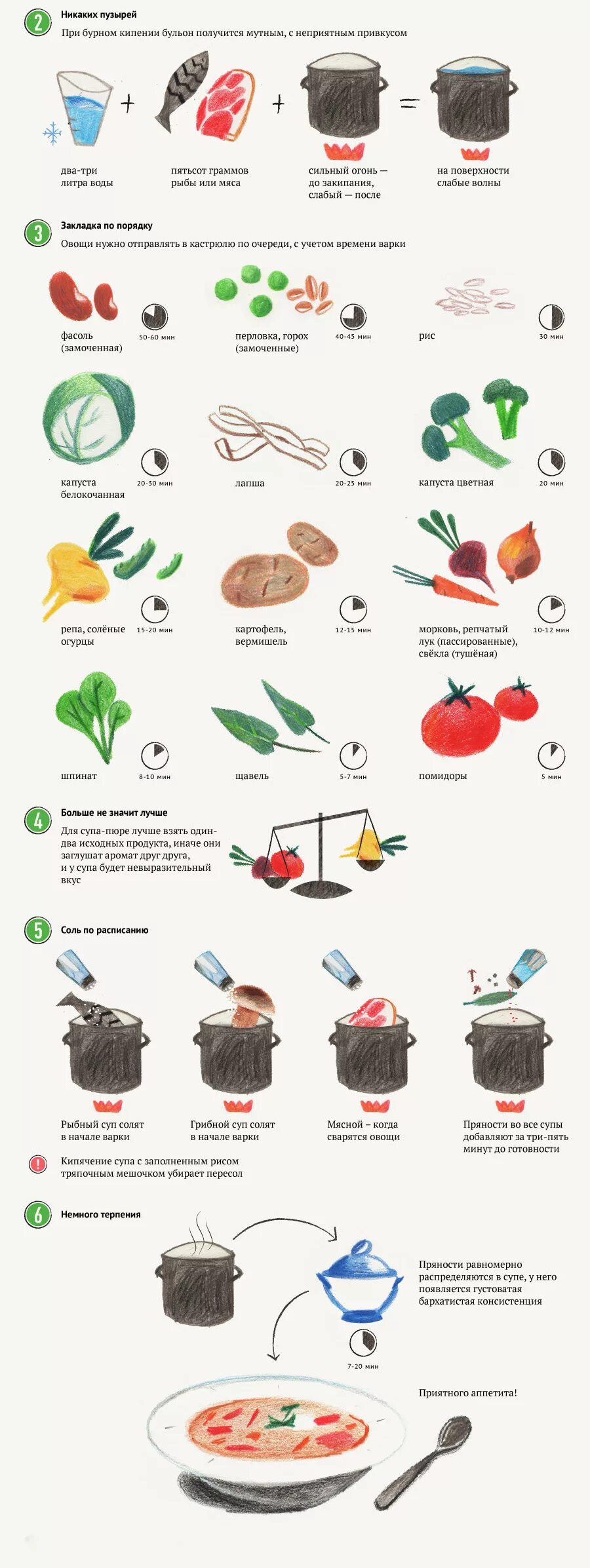 Сроки варки овощей для приготовления. Порядок варки овощей в супе. Шпаргалка супы. Инфографика суп.