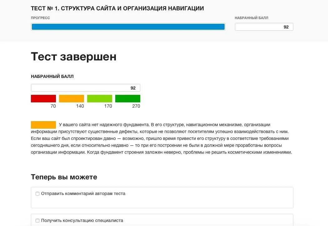 Тест прямого эфира. Пройти тест.