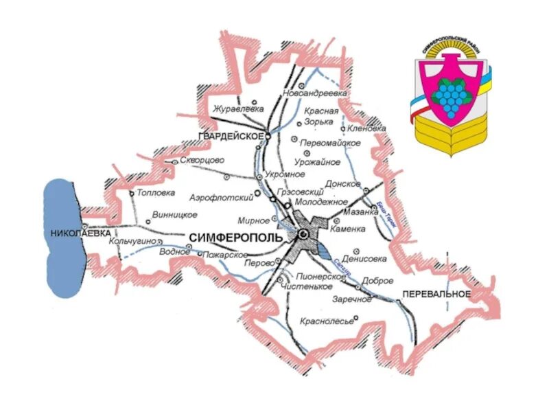 Карта симферопольского района крыма