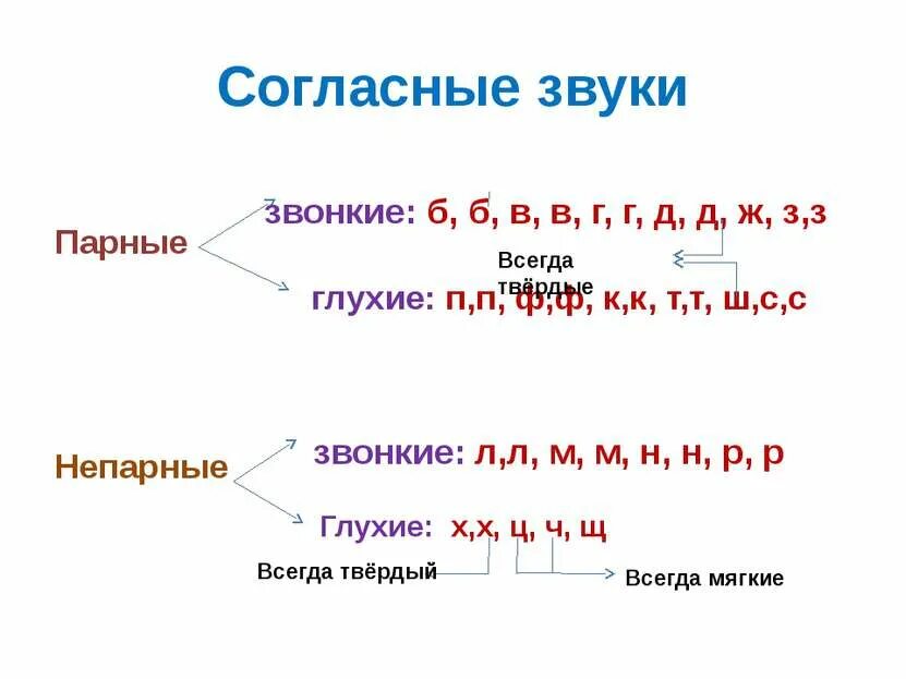 Звонкие и глухие согласные парные и непарные. Звуки парные и непарные звонкие и глухие. Непарные звонкие согласные звуки. Парные глухие согласные звуки. Какие всегда глухие