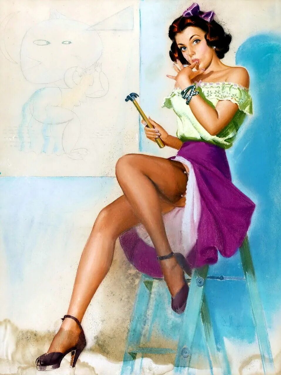 Pin up сайт pin up hi5 xyz. Художник Джил Элвгрен. Джил Элвгрен Gil Elvgren американский художник. Художник Knute o Munson. Девушки пин-ап художник Джил Элвгрен.