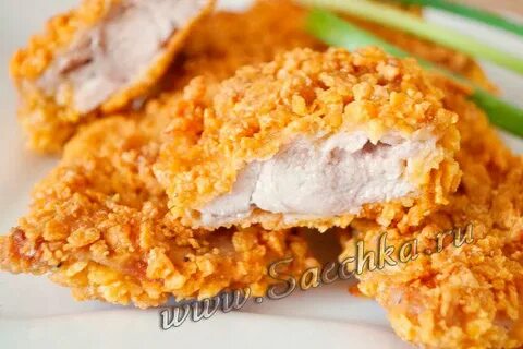 Куриное филе с сыром в сухарях