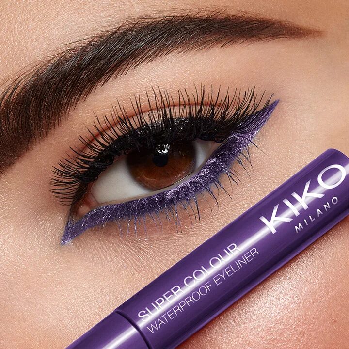 Color eyeliner. Подводка Кико Милано. Kiko Milano подводка для глаз. Кико сиреневая тушь. Kiko Milano Smart Colour Mascara.