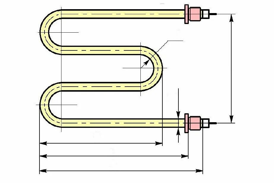 Нагревательный элемент диаметр. ТЭН 160.02.000 чертеж. ТЭН ф2 чертеж. ТЭН ф7 со штуцером чертеж. Форма ТЭНА ф2.