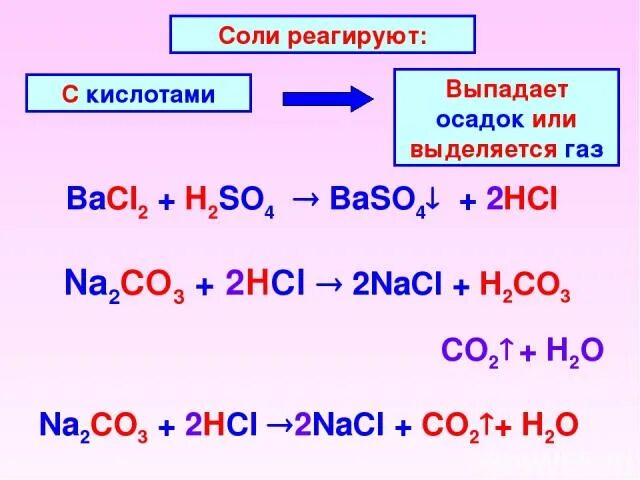 Ba oh осадок. Соли реагируют с кислотами. Bacl2+h2so4. HCL С солями. Bacl2 осадок.