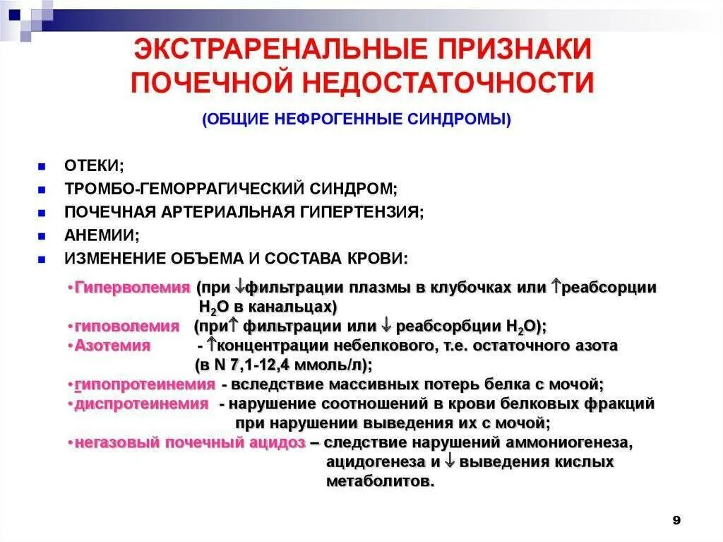 Почему отказывают почки и что происходит. Основные симптомы почечной недостаточности. Признаком явной почечной недостаточности. Основные клинические проявления почечной недостаточности:. Хроническая почечная недостаточность проявления.