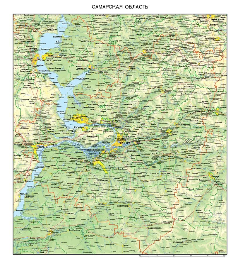 Карта Самарской области подробная. Карта Самарской обл с населенными пунктами. Карта Самарской области с деревнями и селами. Физическая карта Самарской области.