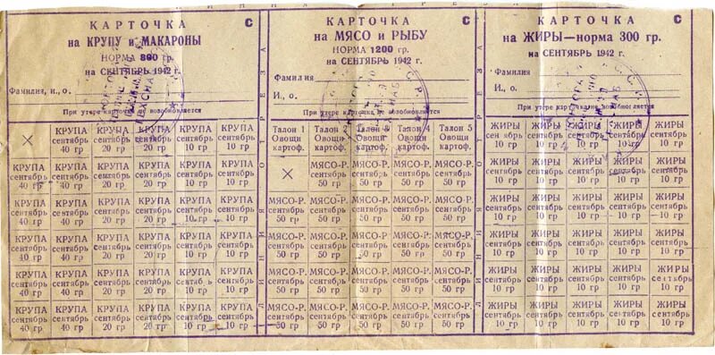 Зарплата во время войны. Продуктовые карточки в СССР 1941. Блокадные карточки на хлеб 1942 год. Продуктовая карточка в годы войны. Карточки в годы войны.