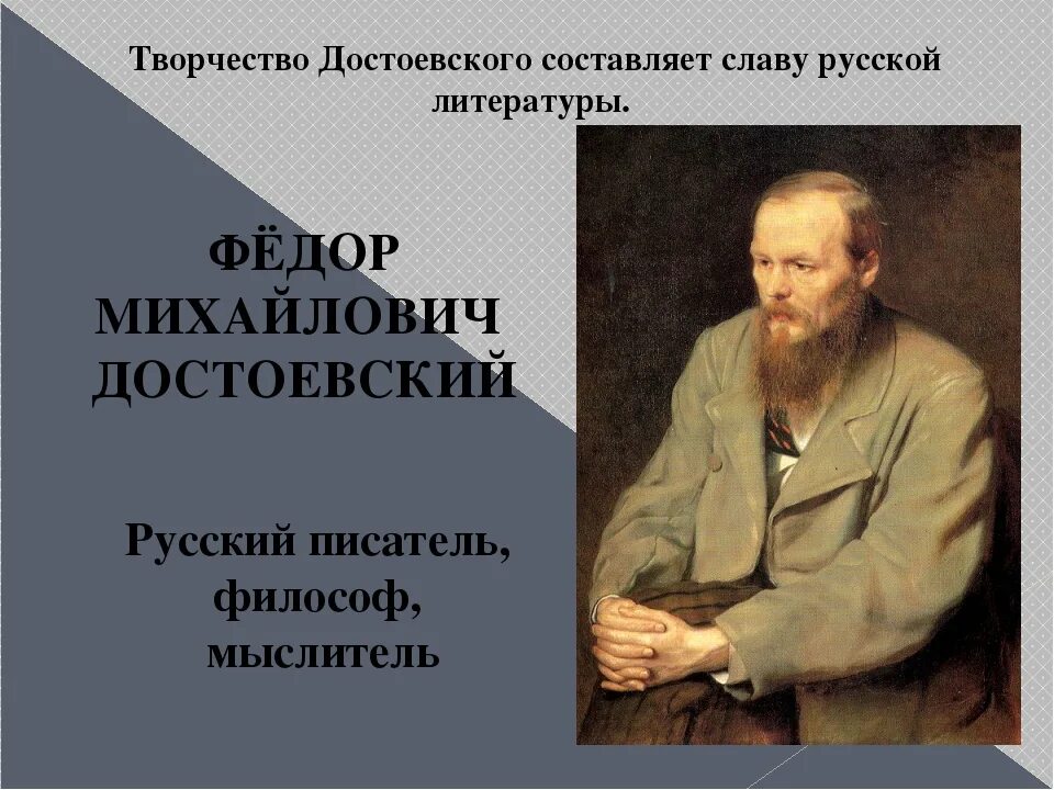 Великому русскому писателю достоевскому принадлежит следующее высказывание. Достоевский писатель биография.