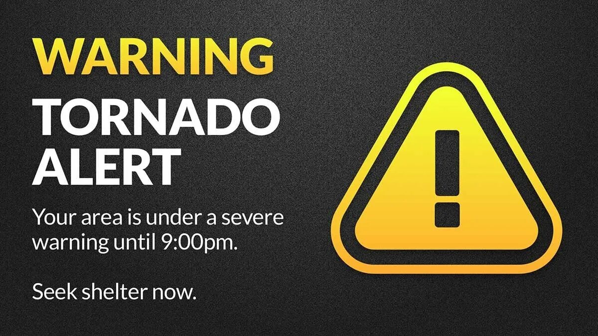 Alert template. Tornado warning. tornado alert. warning alert. tv tornado warning.