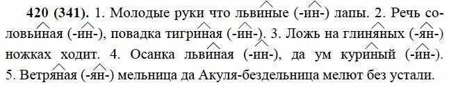 русский язык 6 класс учебник упражнение 341